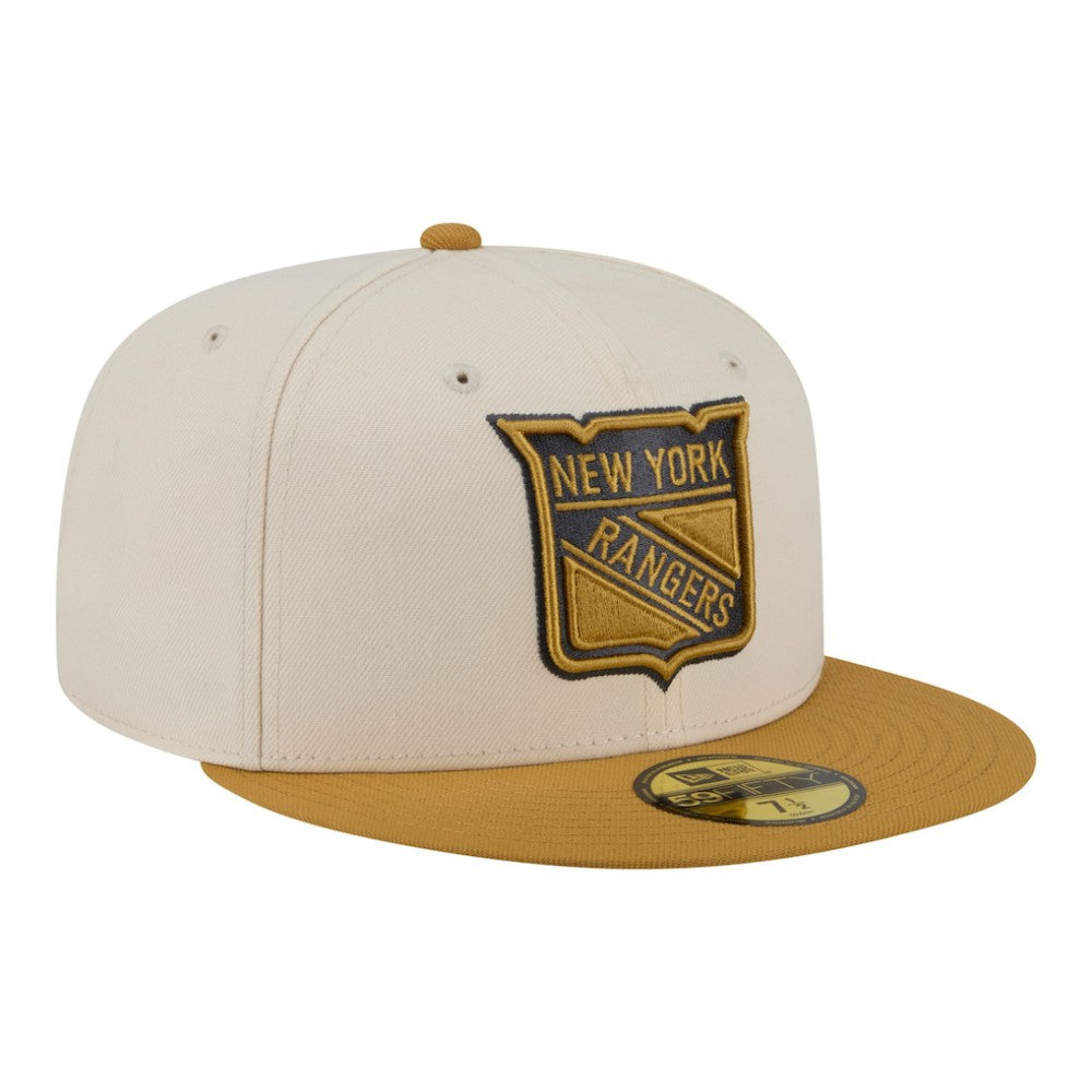 New York Rangers New Era Colorpack Two-Tone 59FIFTY Fitted Hat Cream/Tan