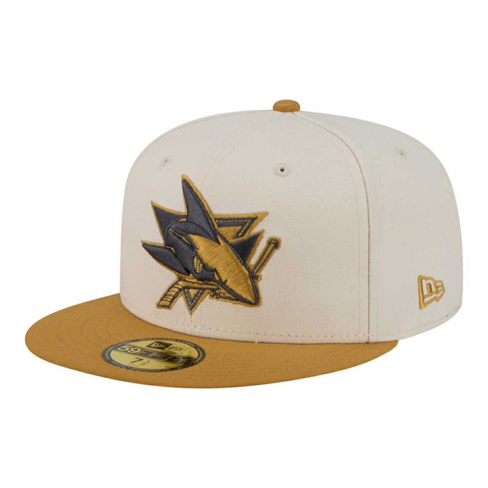San Jose Sharks - New Era Colorpack Two-Tone 59FIFTY Fitted Hat Cream/Tan