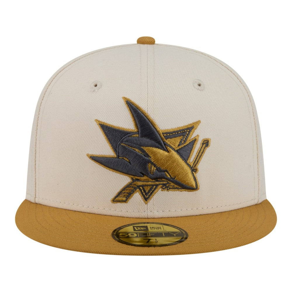 San Jose Sharks - New Era Colorpack Two-Tone 59FIFTY Fitted Hat Cream/Tan
