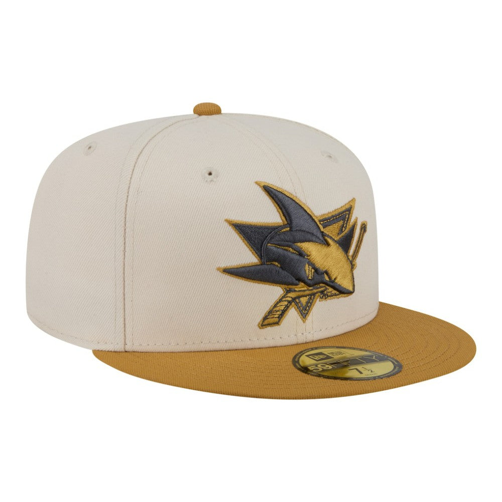 San Jose Sharks - New Era Colorpack Two-Tone 59FIFTY Fitted Hat Cream/Tan