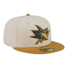 San Jose Sharks - New Era Colorpack Two-Tone 59FIFTY Fitted Hat Cream/Tan