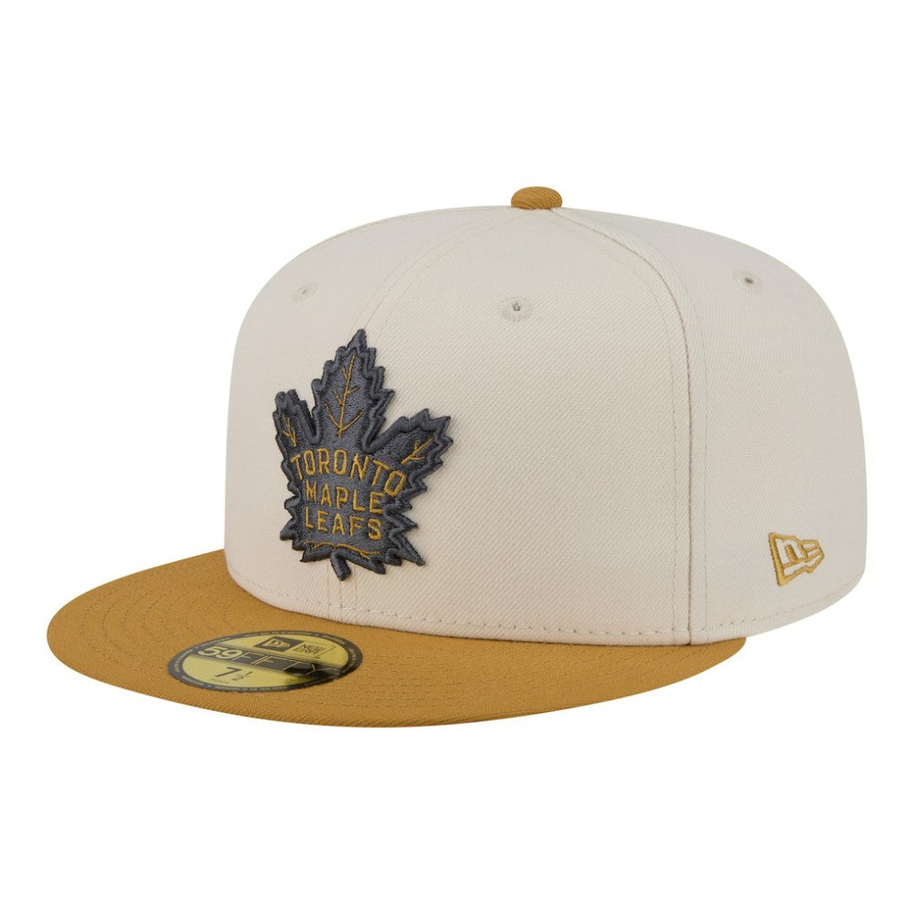 Toronto Maple Leafs - New Era Colorpack Two-Tone 59FIFTY Fitted Hat Cream/Tan