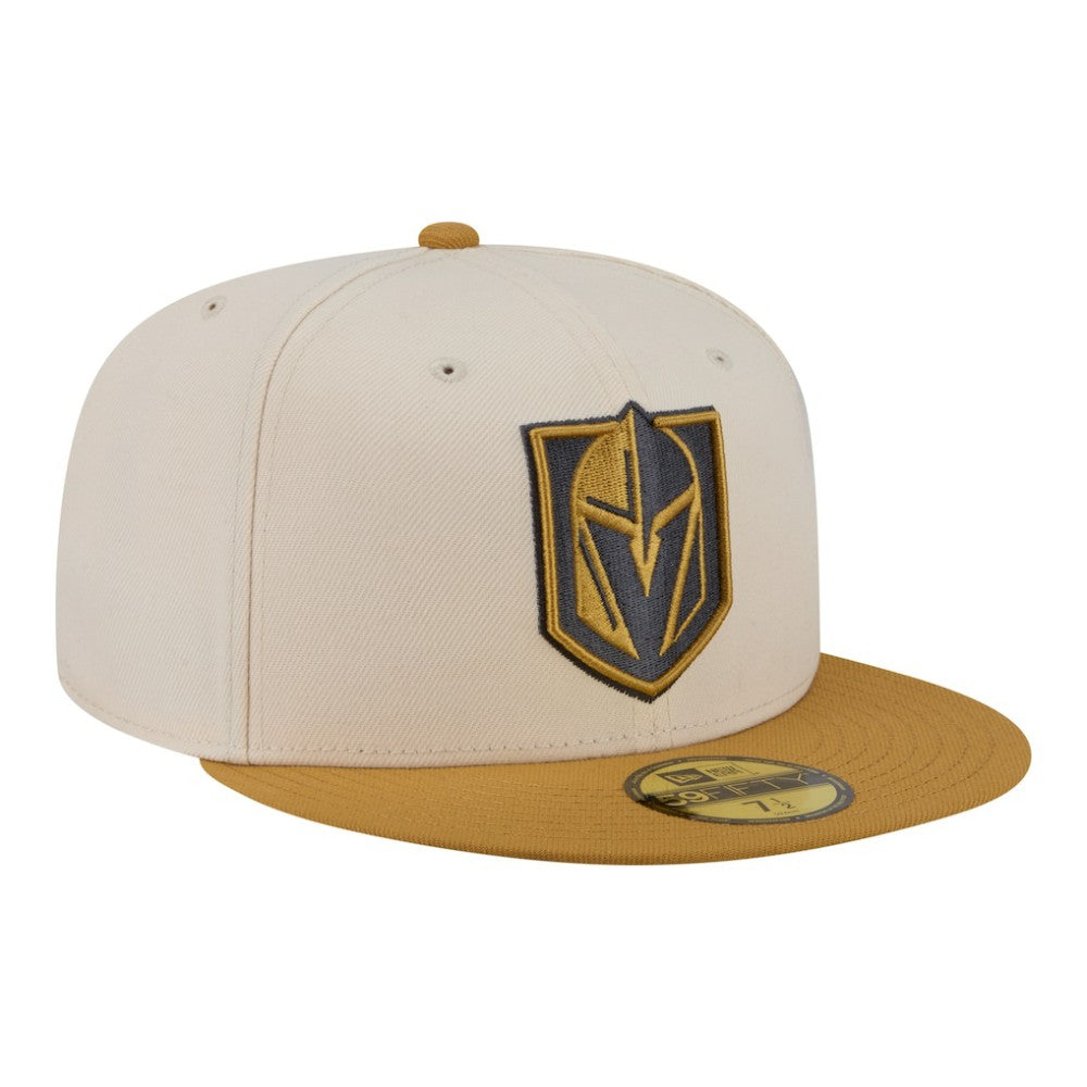 Vegas Golden Knights New Era Colorpack Two-Tone 59FIFTY Fitted Hat Cream/Tan