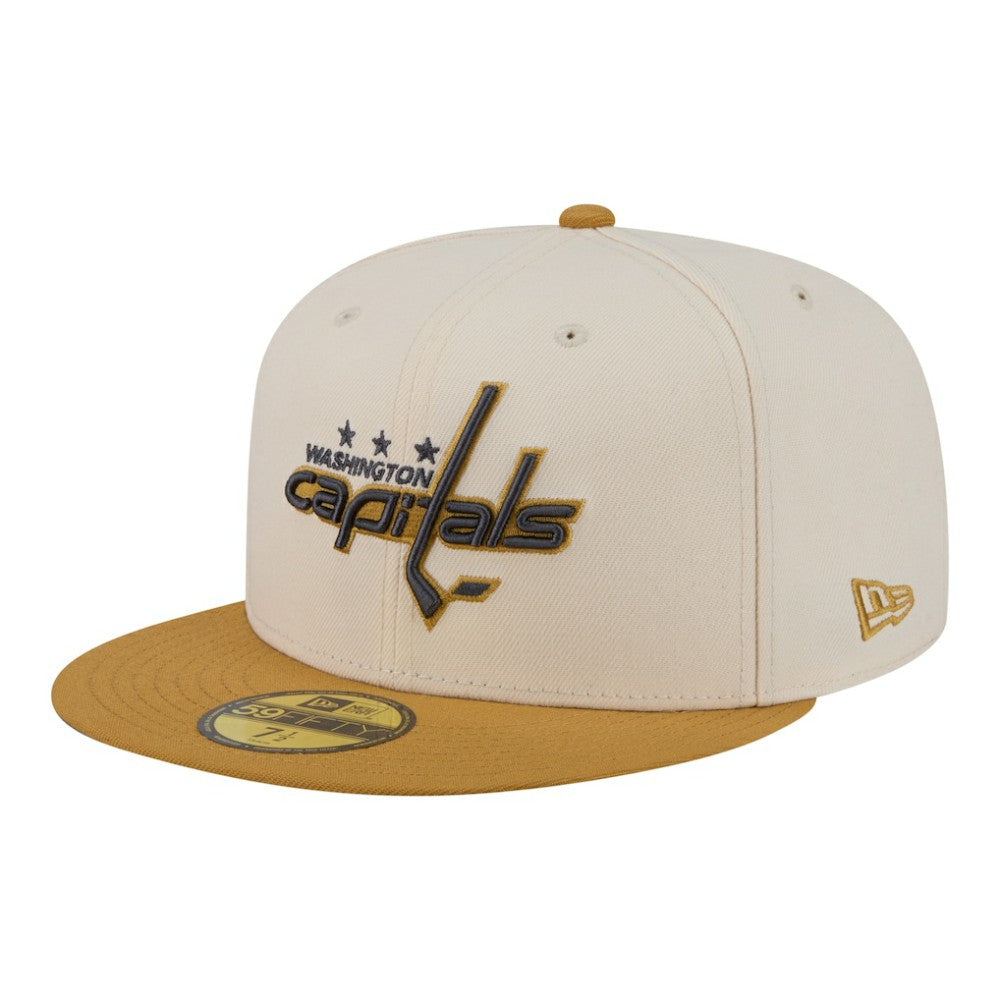 Washington Capitals New Era Colorpack Two-Tone 59FIFTY Fitted Hat Cream/Tan
