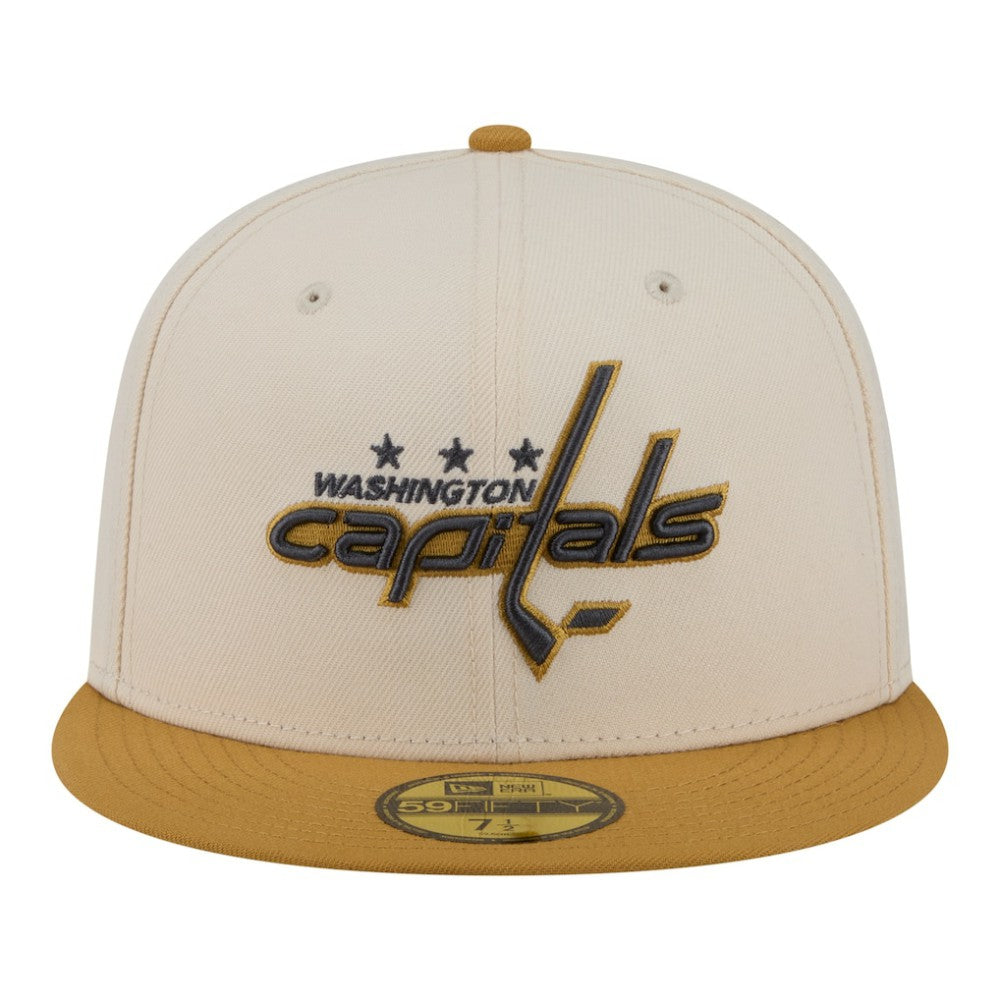 Washington Capitals New Era Colorpack Two-Tone 59FIFTY Fitted Hat Cream/Tan