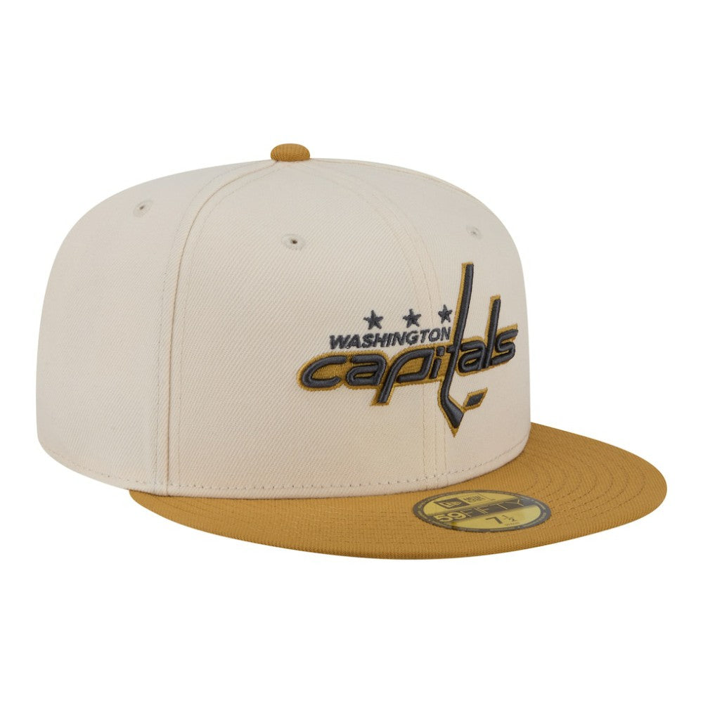 Washington Capitals New Era Colorpack Two-Tone 59FIFTY Fitted Hat Cream/Tan
