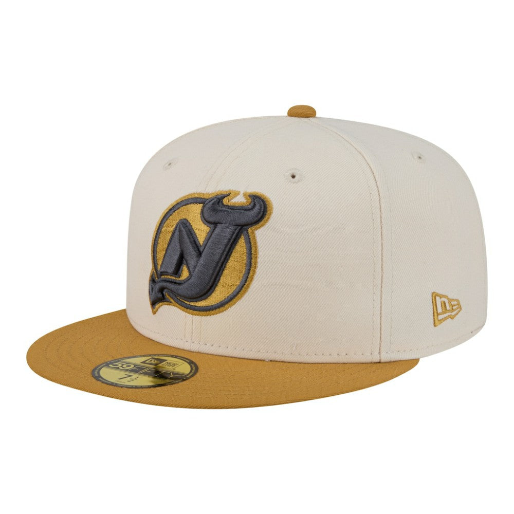 New Jersey Devils - New Era Colorpack Two-Tone 59FIFTY Fitted Hat Cream/Tan
