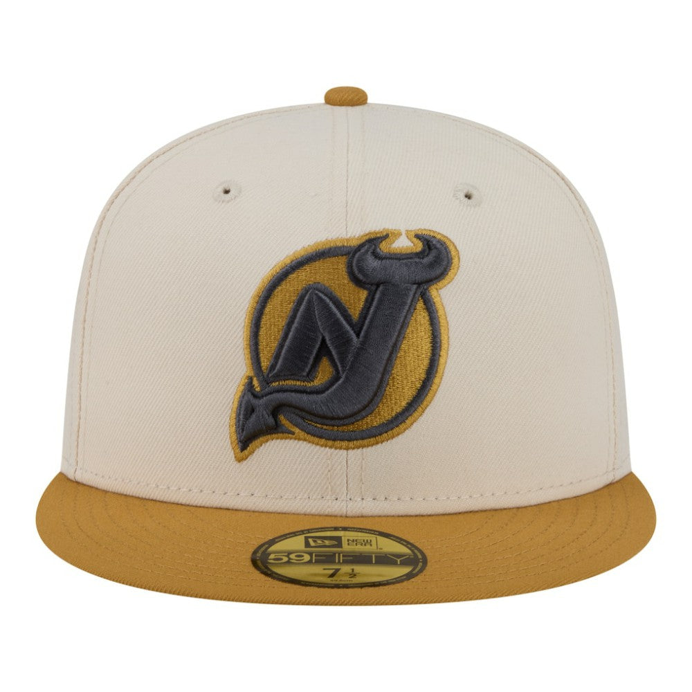 New Jersey Devils - New Era Colorpack Two-Tone 59FIFTY Fitted Hat Cream/Tan