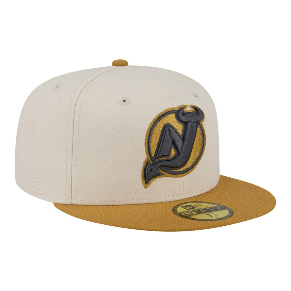 New Jersey Devils - New Era Colorpack Two-Tone 59FIFTY Fitted Hat Cream/Tan