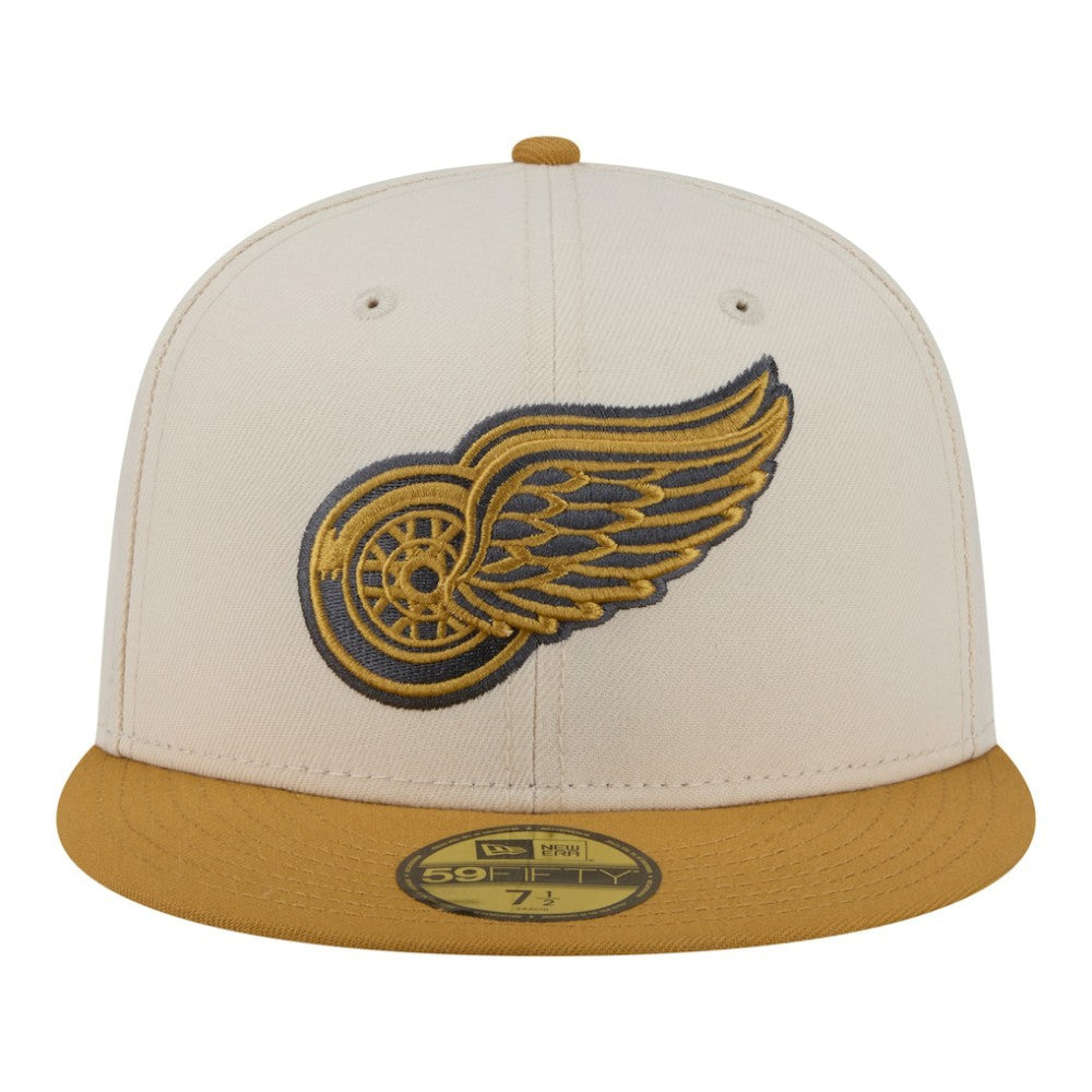 Detroit Red Wings - New Era Colorpack Two-Tone 59FIFTY Fitted Hat Cream/Tan