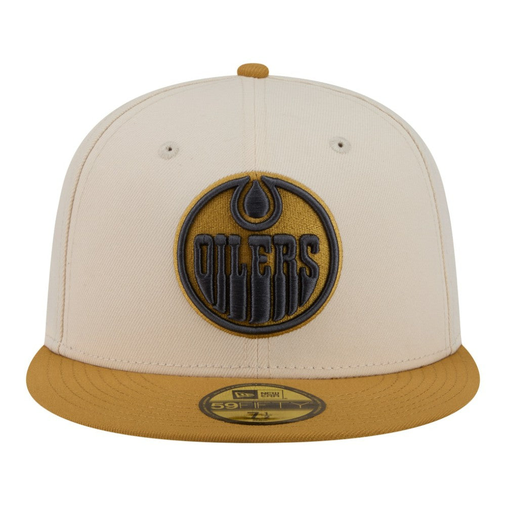 Edmonton Oilers - New Era Colorpack Two-Tone 59FIFTY Fitted Hat Cream/Tan
