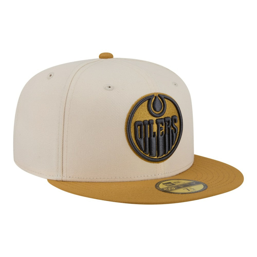 Edmonton Oilers - New Era Colorpack Two-Tone 59FIFTY Fitted Hat Cream/Tan
