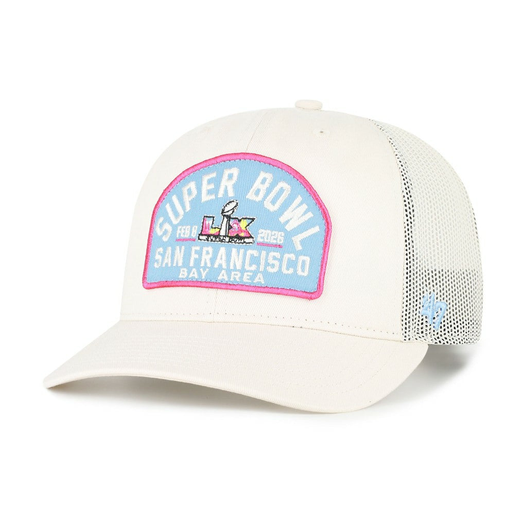 Super Bowl LX '47 Leland Adjustable Trucker Hat Natural - 47 brand