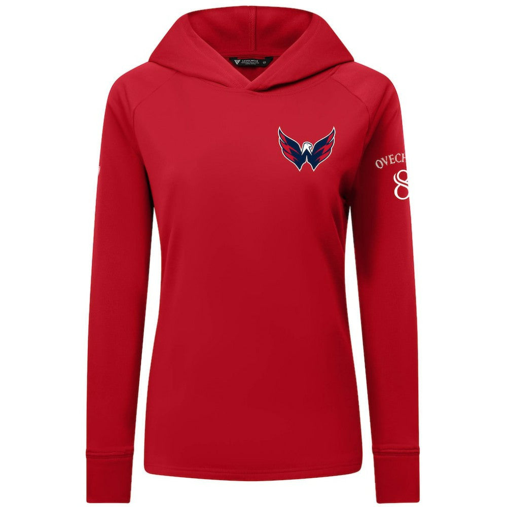 Alexander Ovechkin Washington Capitals Levelwear Women's Impression Name & Number Raglan Hoodie Red