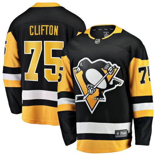 Connor Clifton Pittsburgh Penguins Fanatics Home Breakaway Jersey - Black | NHL Jerseys