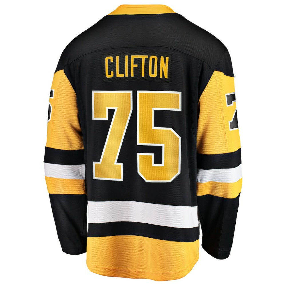 Connor Clifton Pittsburgh Penguins Fanatics Home Breakaway Jersey - Black | NHL Jerseys