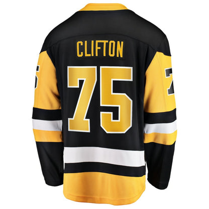 Connor Clifton Pittsburgh Penguins Fanatics Home Breakaway Jersey - Black | NHL Jerseys