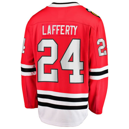 Sam Lafferty Chicago Blackhawks Fanatics Home Breakaway Jersey - Red | NHL Jerseys