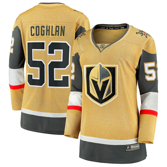 Dylan Coghlan Vegas Golden Knights Fanatics Women's Home Breakaway Jersey - Gold | NHL Jerseys