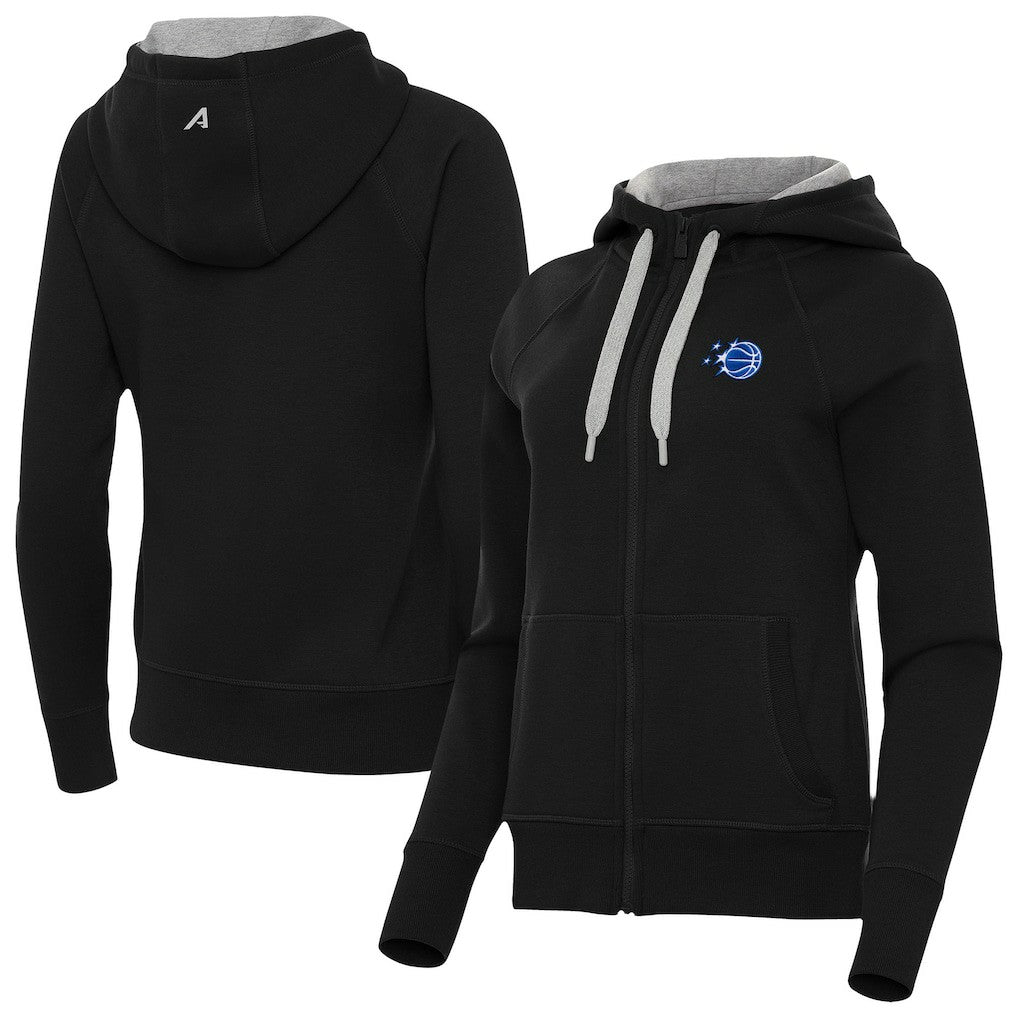 NBA - Orlando Magic Antigua Women's New Logo Victory Full-Zip Hooded Sweatshirt - Black