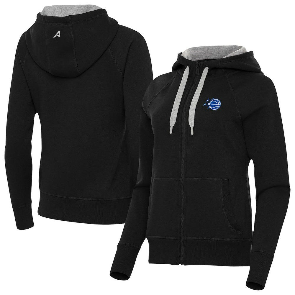 NBA - Orlando Magic Antigua Women's New Logo Victory Full-Zip Hooded Sweatshirt - Black