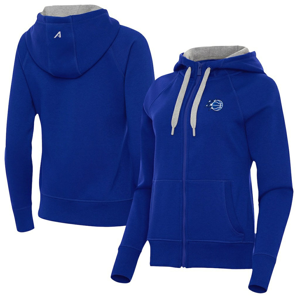 NBA - Orlando Magic Antigua Women's New Logo Victory Full-Zip Hooded Sweatshirt - Royal