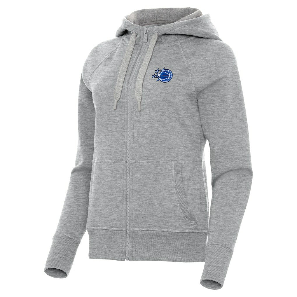 NBA - Orlando Magic Antigua Women's New Logo Victory Full-Zip Hooded Sweatshirt - Heather Gray