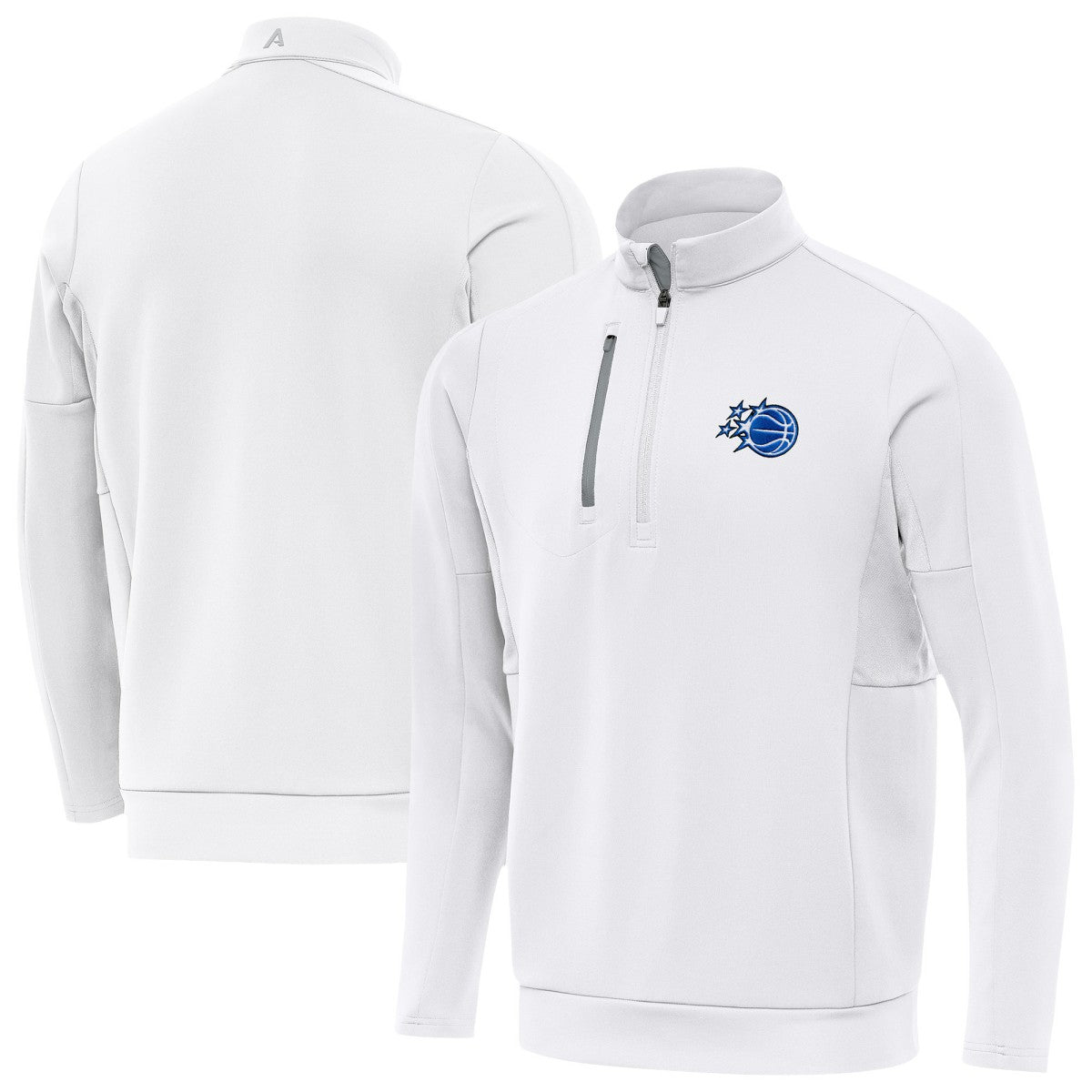 New Era - Orlando Magic Antigua New Logo Generation Quarter-Zip Pullover Top - White