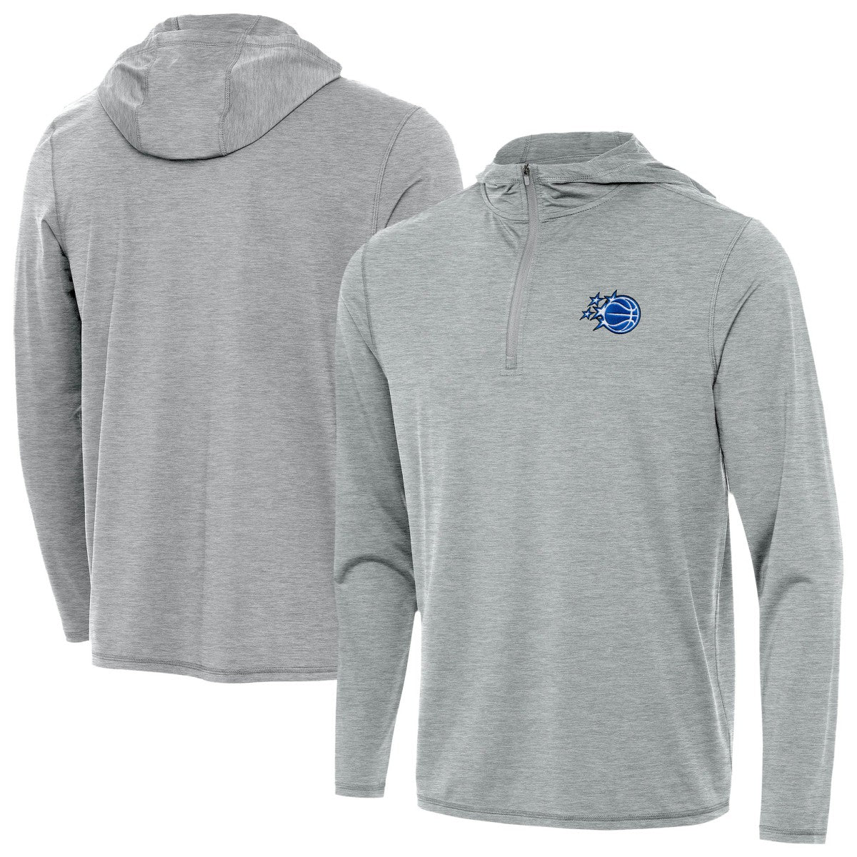 NBA - Orlando Magic Antigua New Logo Tidy Quarter-Zip Hoodie - Heather Gray