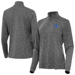 NBA - Orlando Magic Antigua Women's New Logo Mentor Long Sleeve Quarter-Zip Mock Polo - Heather Black