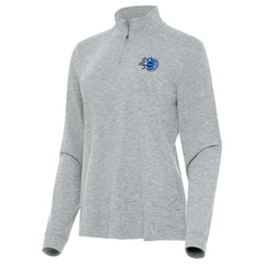 NBA - Orlando Magic Antigua Women's New Logo Mentor Long Sleeve Quarter-Zip Mock Polo - Heather Gray