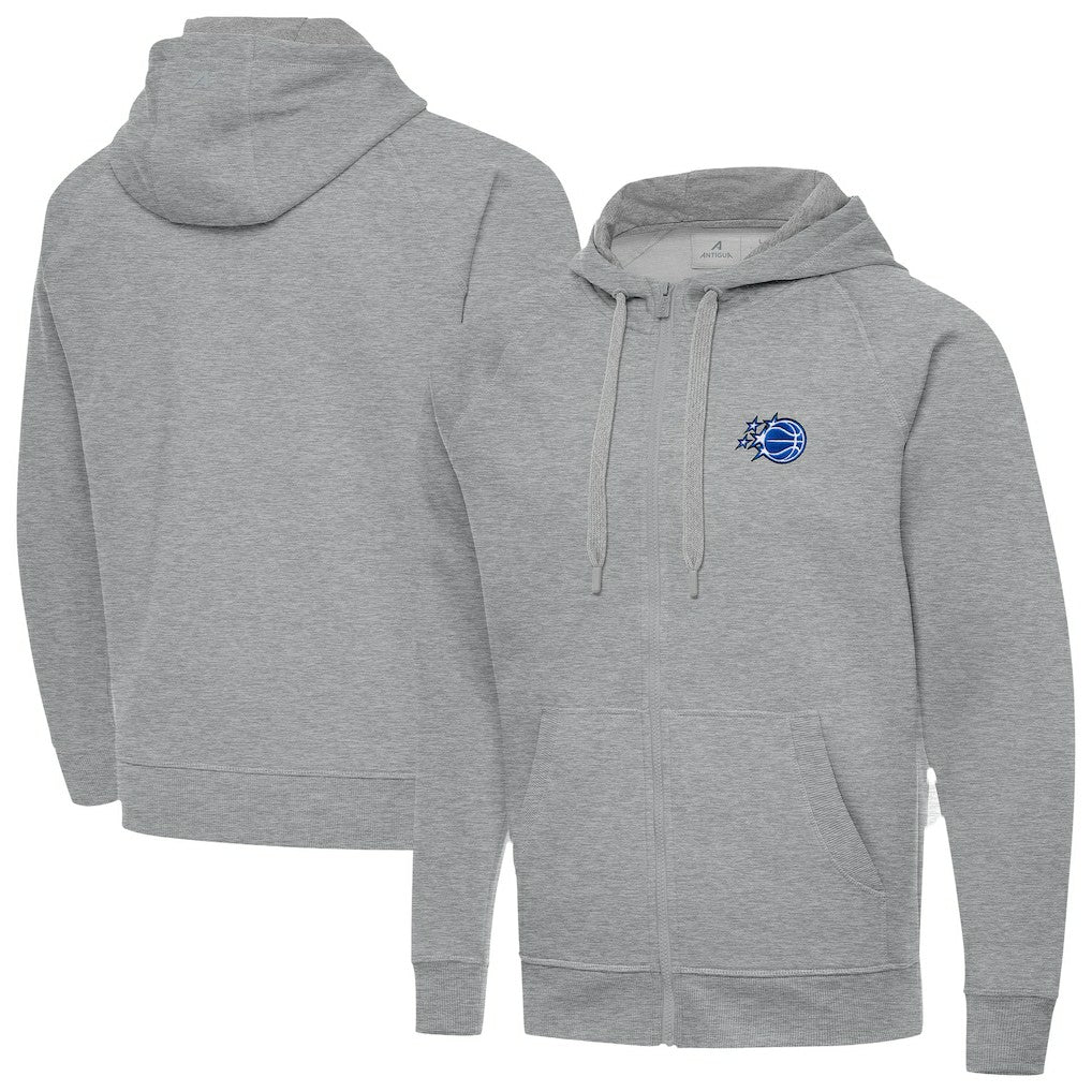 NBA - Orlando Magic Antigua New Logo Tall Victory Full-Zip Hooded Sweatshirt - Heather Gray