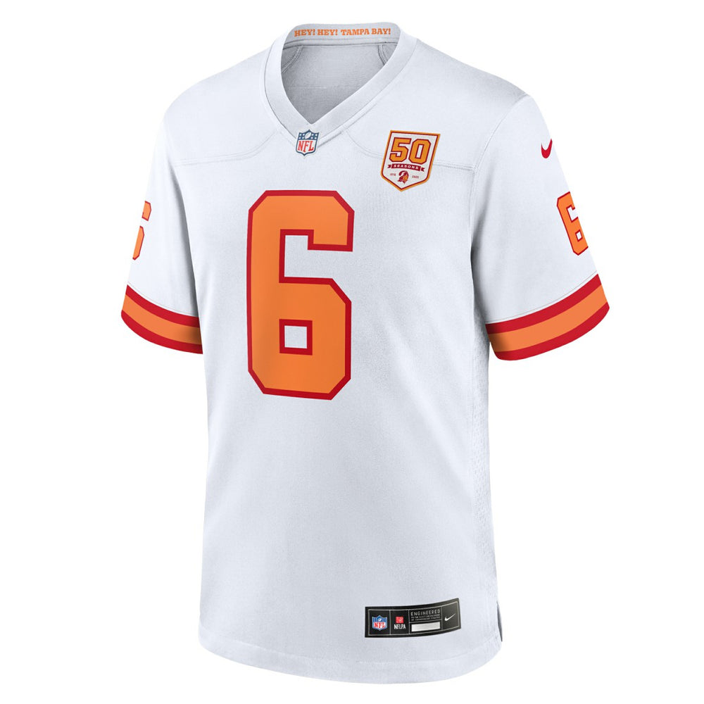 Baker Mayfield '76 Tampa Bay Buccaneers 50th Season Game Jersey White - Nike