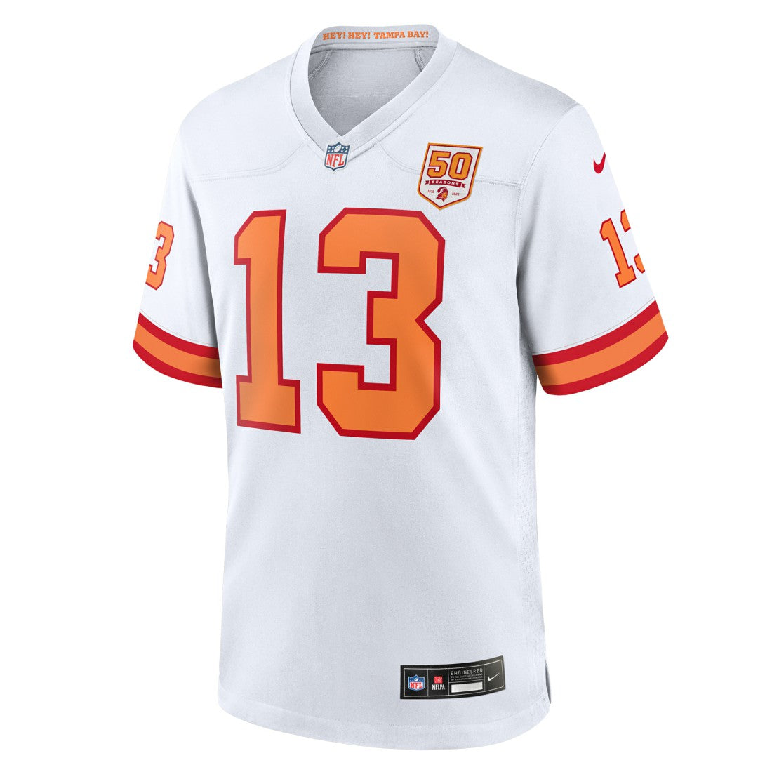 Mike Evans '76 Tampa Bay Buccaneers 50th Season Game Jersey White - Nike