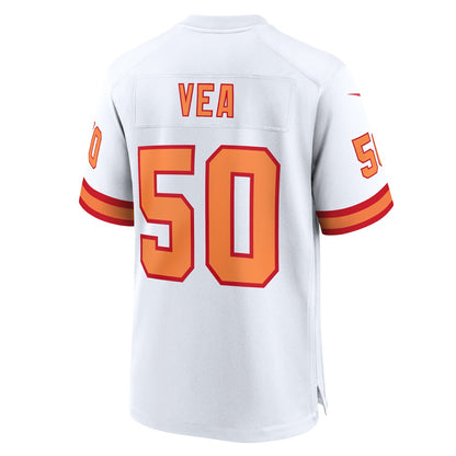 Vita Vea '76 Tampa Bay Buccaneers 50th Season Game Jersey - White | NFL Jerseys