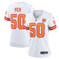 Vita Vea '76 Tampa Bay Buccaneers Women's 50th Season Game Jersey White - Nike