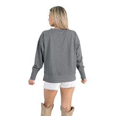 Indianapolis Colts Gameday Couture Women's French Terry V-Neck Pullover Sweatshirt Gray - NFL