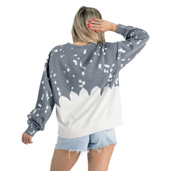 Philadelphia Eagles Gameday Couture Women's Oversized Faded Wash Tri-Blend Pullover Sweatshirt Gray - NFL