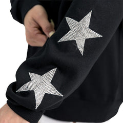 New York Giants Gameday Couture Women's Velocity Relaxed Rhinestone Pullover Sweatshirt Black - NFL