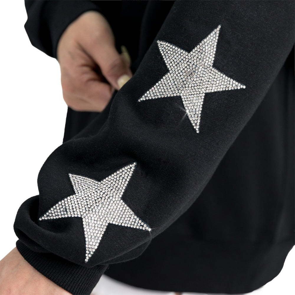 Green Bay Packers Gameday Couture Women's Velocity Relaxed Rhinestone Pullover Sweatshirt Black - NFL