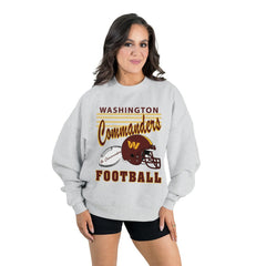 Washington Commanders Gameday Couture Women's Home Turf Oversized Premium Fleece Pullover Sweatshirt Ash - NFL