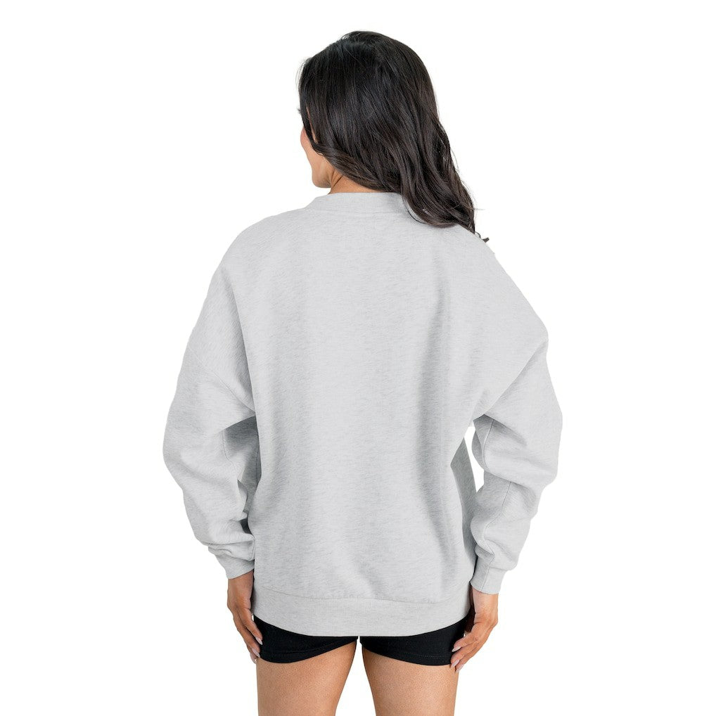 Denver Broncos Gameday Couture Women's Home Turf Oversized Premium Fleece Pullover Sweatshirt Ash - NFL