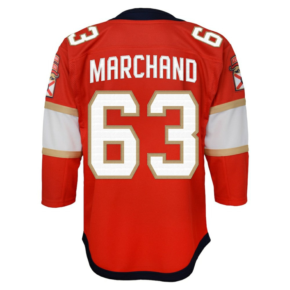 Brad Marchand Florida Panthers Outerstuff Youth Premier Player Jersey - Red | NHL Jerseys