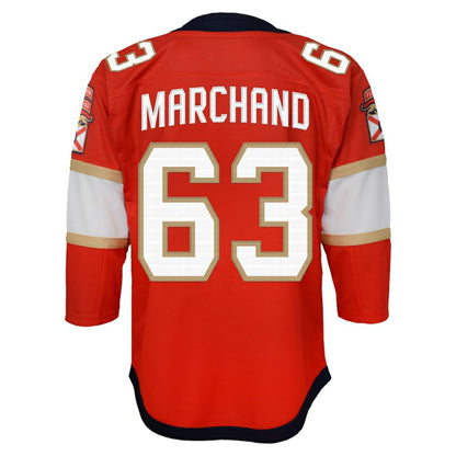 Brad Marchand Florida Panthers Outerstuff Youth Premier Player Jersey - Red | NHL Jerseys