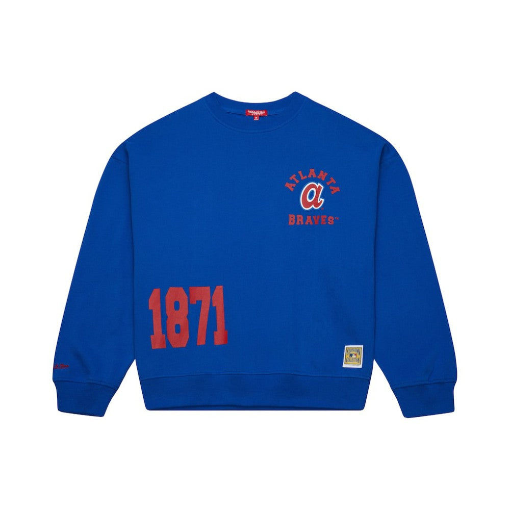 Atlanta Braves Mitchell & Ness Women's Cooperstown Collection Crewneck Sweatshirt Near Me