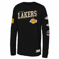 Mitchell & Ness - Los Angeles Lakers Youth Hardwood Classics Training Camp Long Sleeve T-Shirt - Black