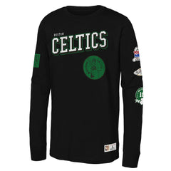 Mitchell & Ness - Boston Celtics Youth Hardwood Classics Training Camp Long Sleeve T-Shirt - Black