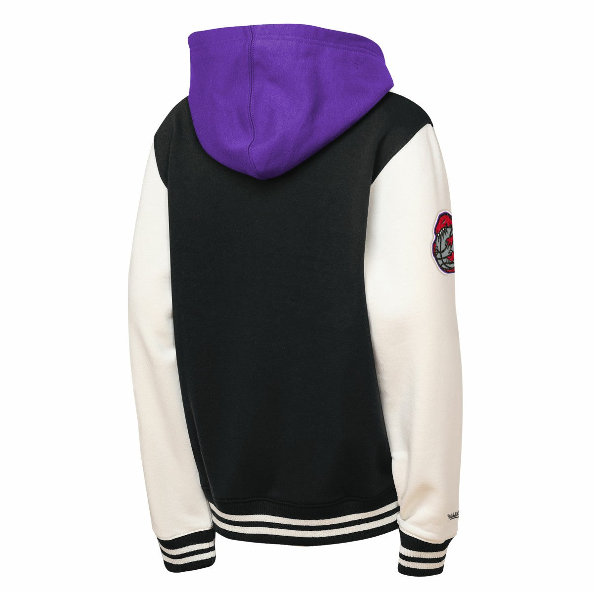 Mitchell & Ness - Toronto Raptors Youth Hardwood Classics Courtside Fleece Full-Snap Hooded Jacket - Black
