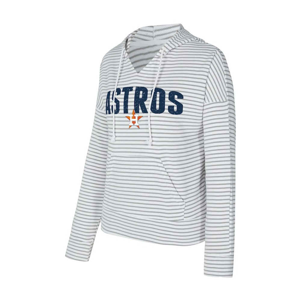 Houston Astros Concepts Sport Women's Liftoff Striped V-Neck Hoodie Online