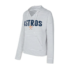 Houston Astros Concepts Sport Women's Liftoff Striped V-Neck Hoodie Online
